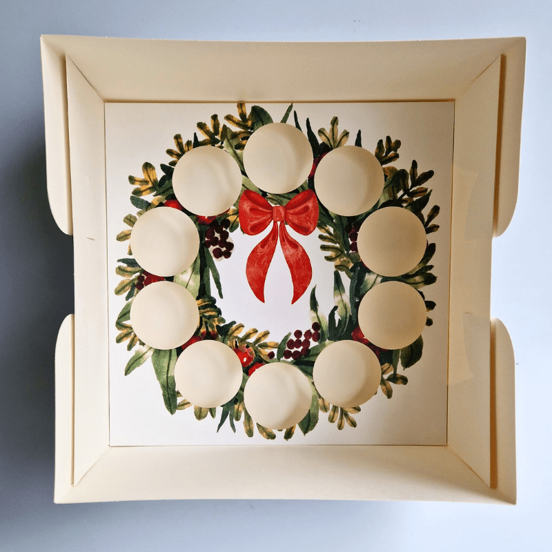 Weihnachtskranz cupcakes