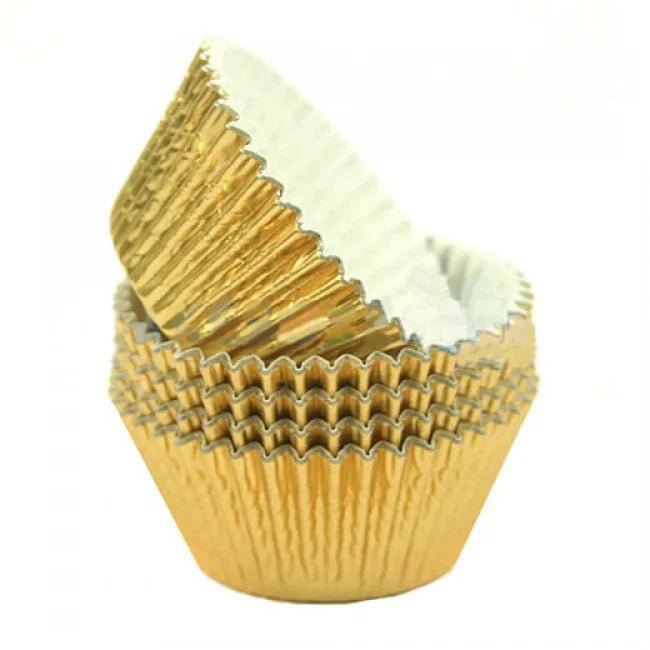 Metallic baking cups - goud (500 stuks) - Cupcakedozen.nl