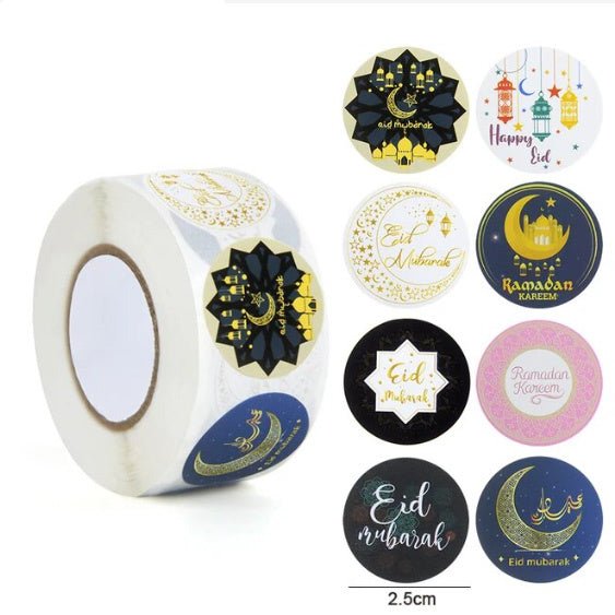Etiket - Eid Mubarak / Ramadan Kareem (500 st) - Cupcakedozen.nl