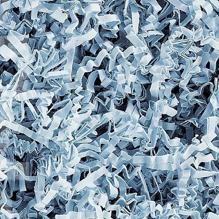 Opvulmateriaal zigzag - lichtblauw (1,25 kg) - Cupcakedozen.nl