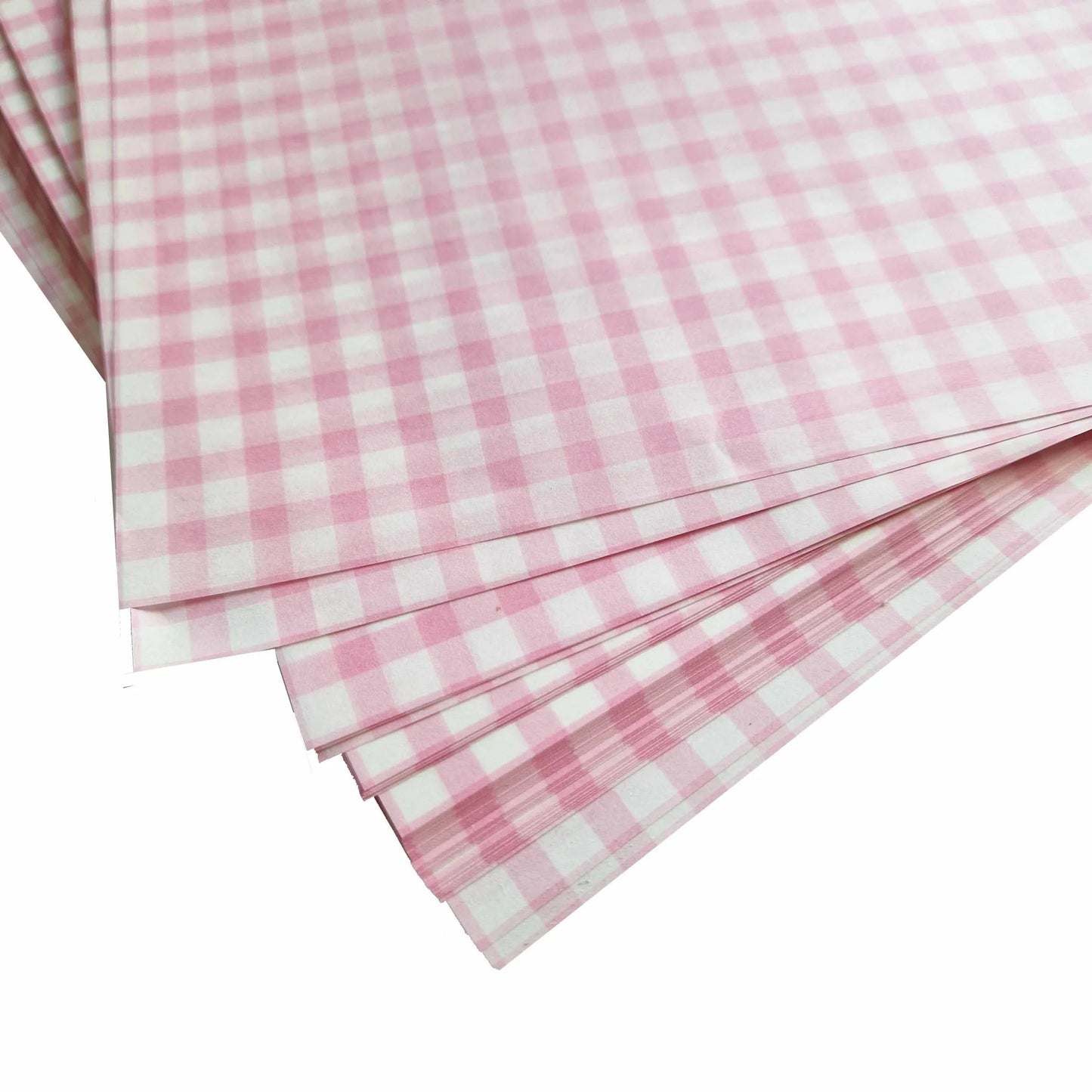 Vetvrij papier - roze ruiten (100 st) - Cupcakedozen.nl