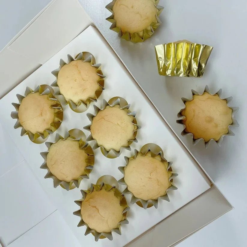 Geribbelde cupcake cups - Goud (96 stuks) - Cupcakedozen.nl