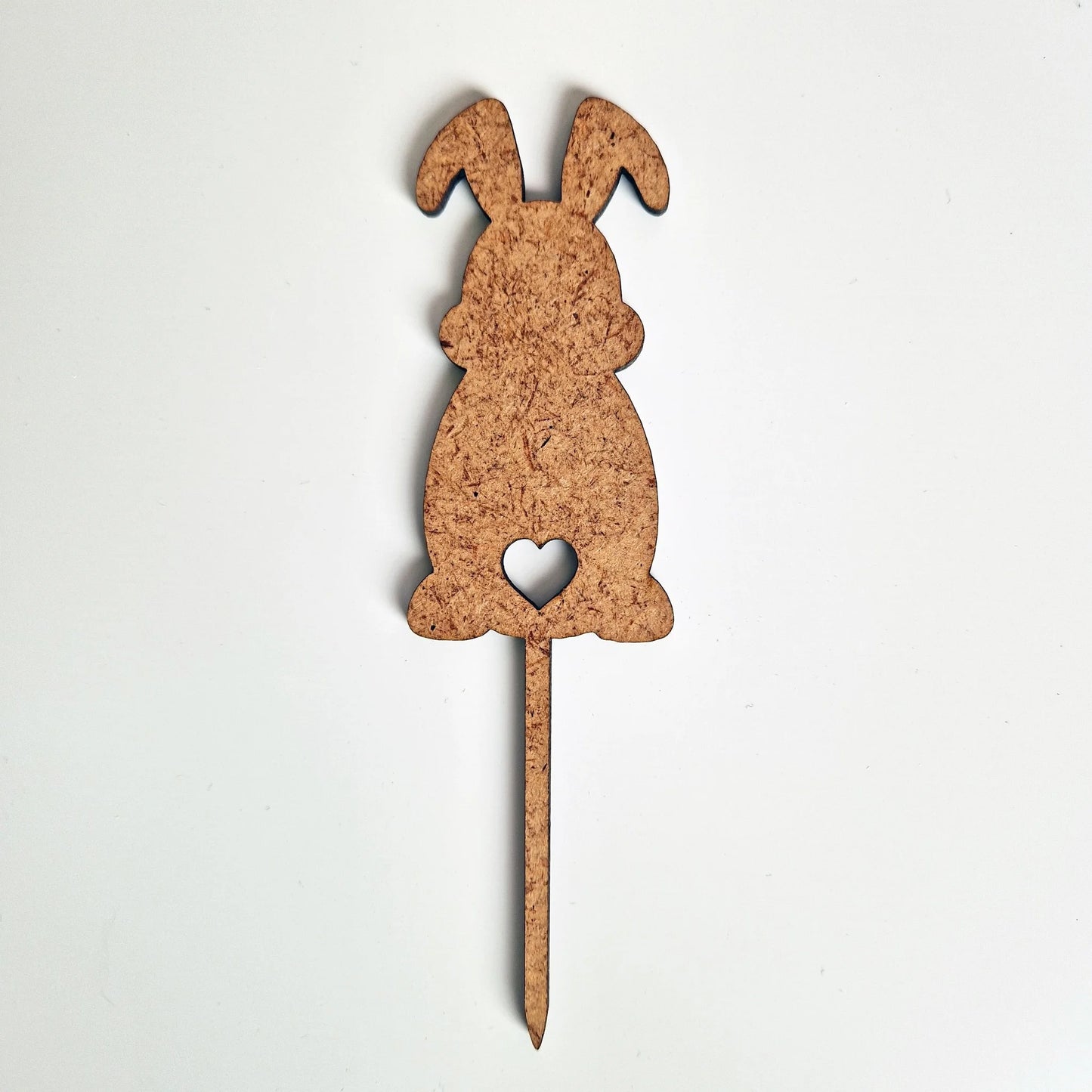 Cake toppers MDF - Paashaas (5 st) - Cupcakedozen.nl