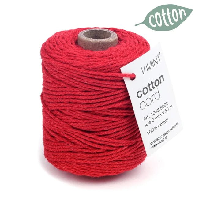 Touw rood (50m/Ø2mm) - Cupcakedozen.nl