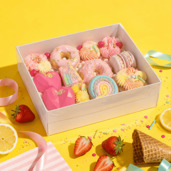 Witte sweet box met transparant deksel (10 st) - Cupcakedozen.nl