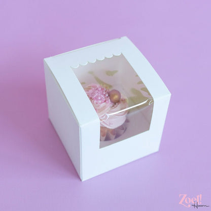 Doos voor 1 cupcake - luifel (10 st) - Cupcakedozen.nl
