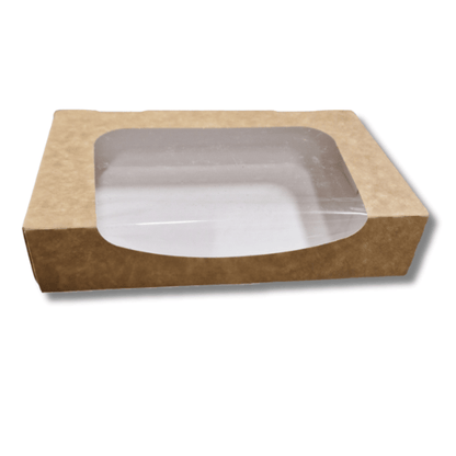 Biologisch kraft doosje voor 2 donuts of brownies (400 st.) - Cupcakedozen.nl