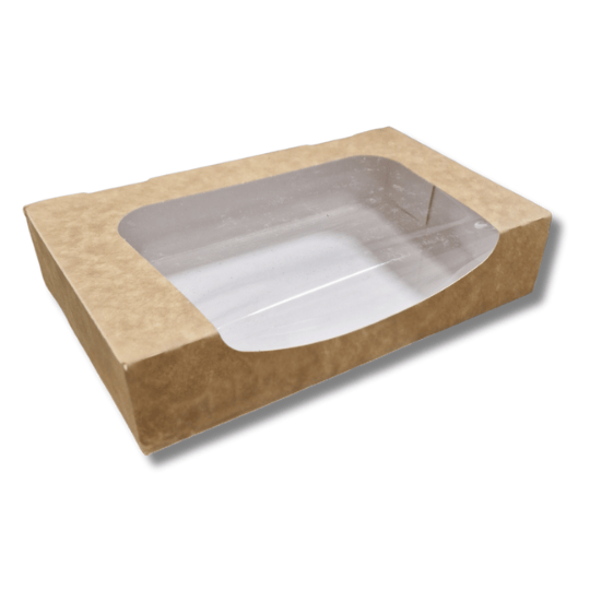 Biologisch kraft doosje voor 2 donuts of brownies (400 st.) - Cupcakedozen.nl