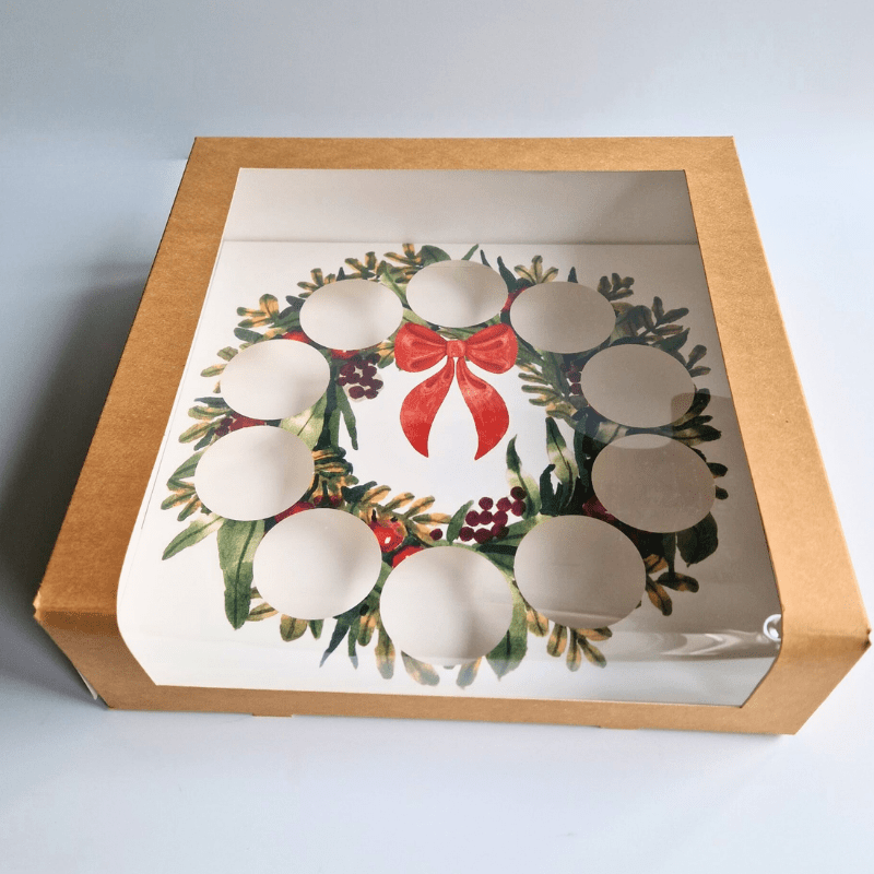 christmas wreath cupcakes