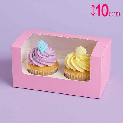 rozen doosjes voor 2 cupcakes