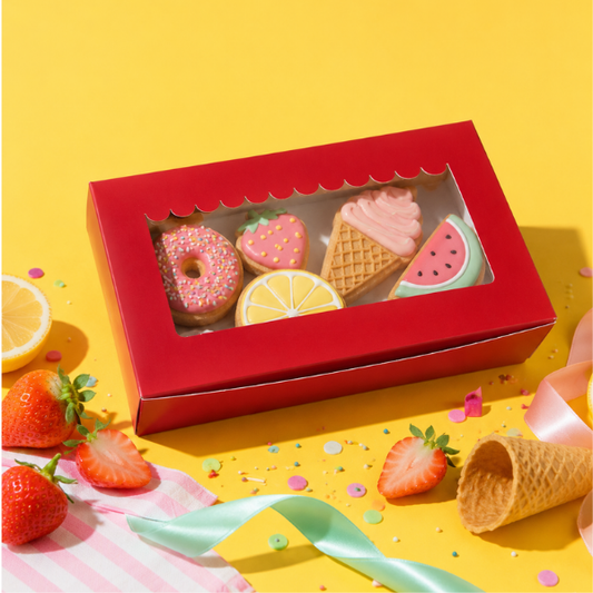 Rote Sweet Box 23x12.5x5 - Schaufenster