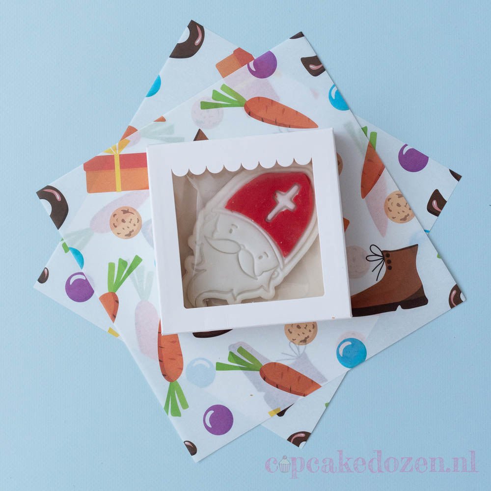 Vetvrij papier - Sinterklaas (100 st) - Cupcakedozen.nl