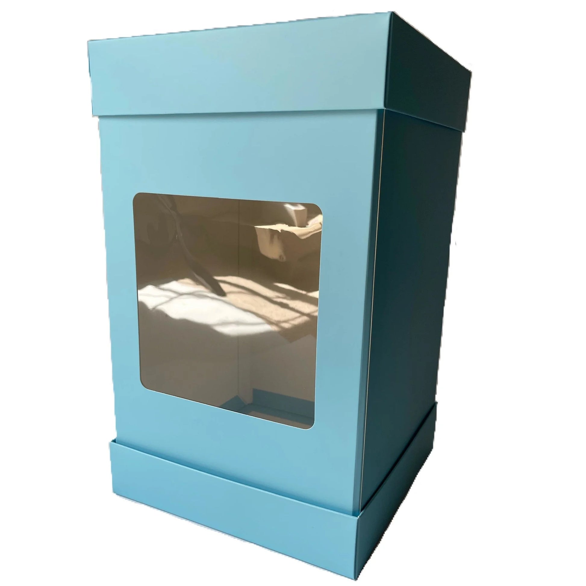 Hoge taartdoos blauw - 20x36 (20 st) - Cupcakedozen.nl