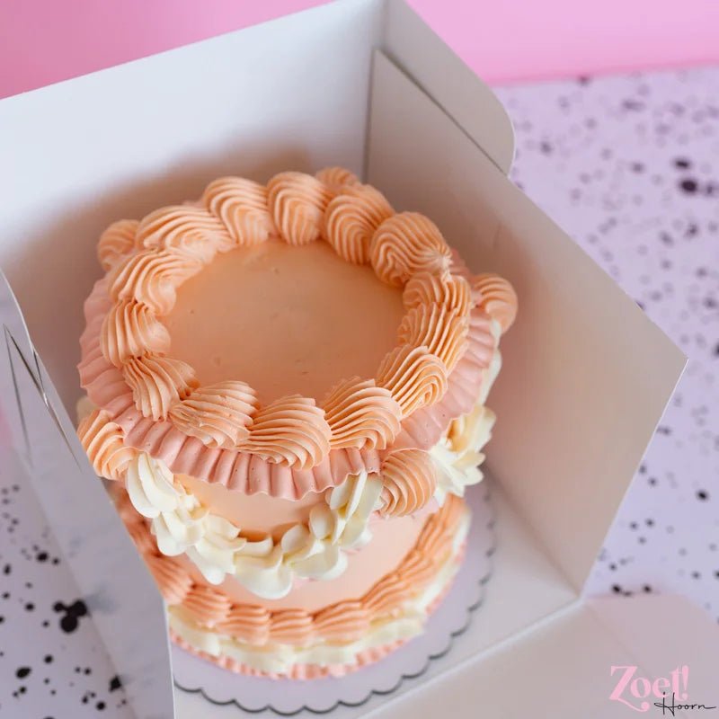 Hoge taartdoos 23x23x23 - luifel (10 st) - Cupcakedozen.nl