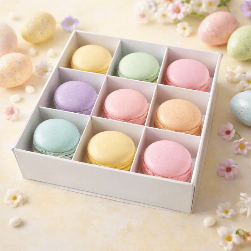 Wit doosje voor 9 macarons (10 st) - Cupcakedozen.nl