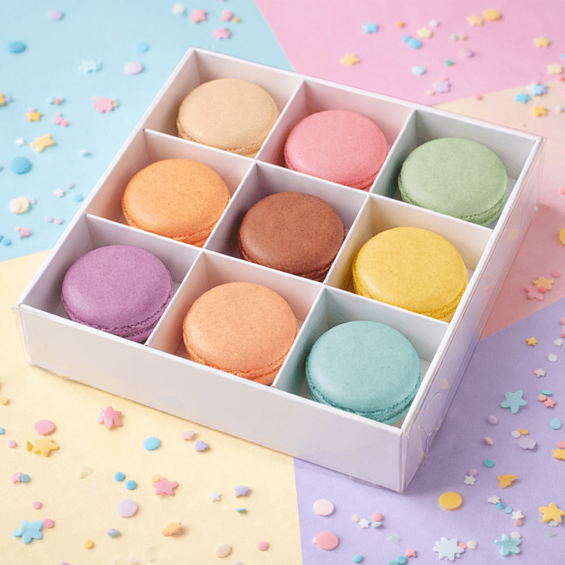 Wit doosje voor 9 macarons (10 st) - Cupcakedozen.nl