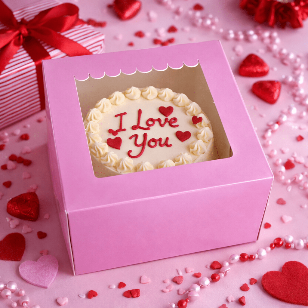 Roze bento doos - luifel (25 st) - Cupcakedozen.nl