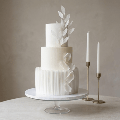 witte cakedrums voor bruidstaarten 35 cm rond