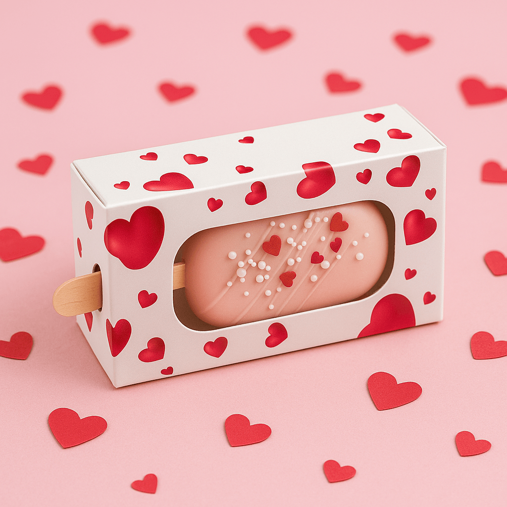 Doosje voor cakesicle - hartjes (10 st.) - Cupcakedozen.nl