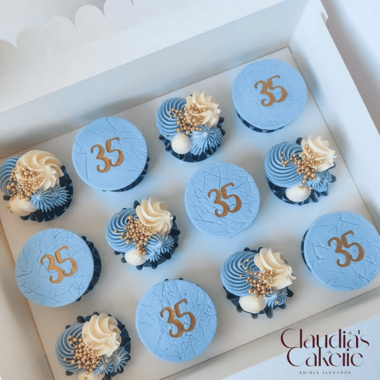 Geribbelde cupcake cups - Blauw (96 stuks) - Cupcakedozen.nl