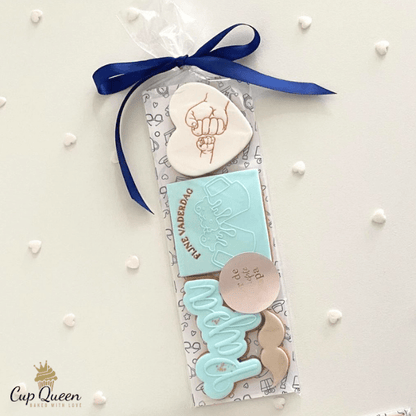 Koekkaart Vaderdag - 7x21cm (25 st) - Cupcakedozen.nl