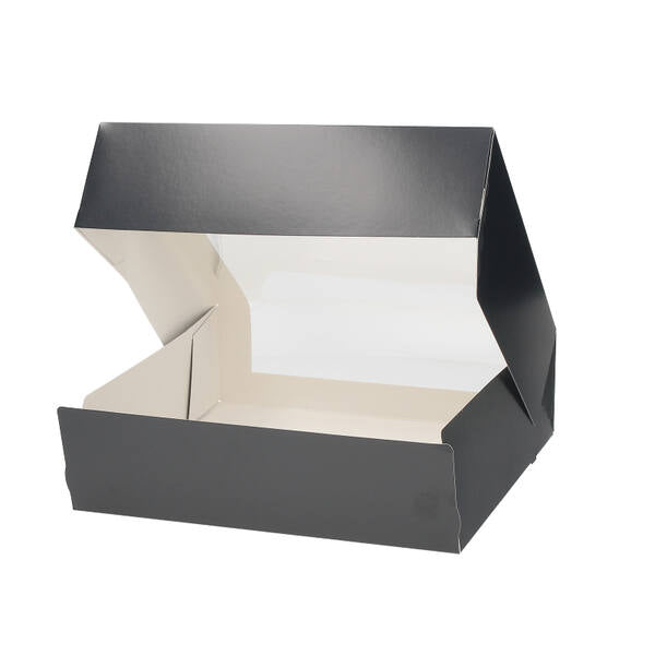Zwarte gebaksdoos - 30x30x9 (10 st) - Cupcakedozen.nl