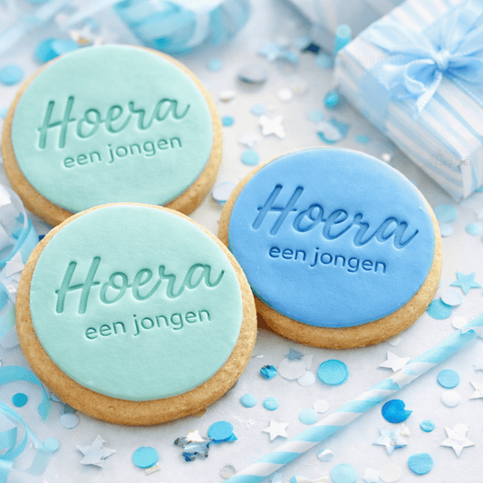Koekstempel - Hoera een jongen