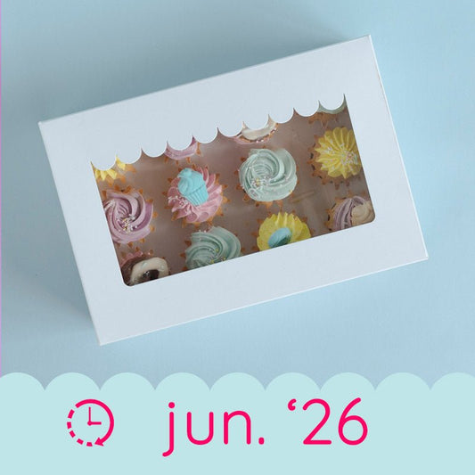 Doos voor 12 minicupcakes - luifel (10 st) - Cupcakedozen.nl