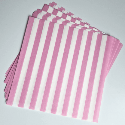 Vetvrij papier - roze strepen (100 st) - Cupcakedozen.nl