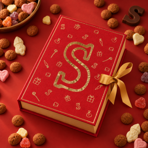 Sint boek - 23,5x16x5cm (voedselveilig) - Cupcakedozen.nl