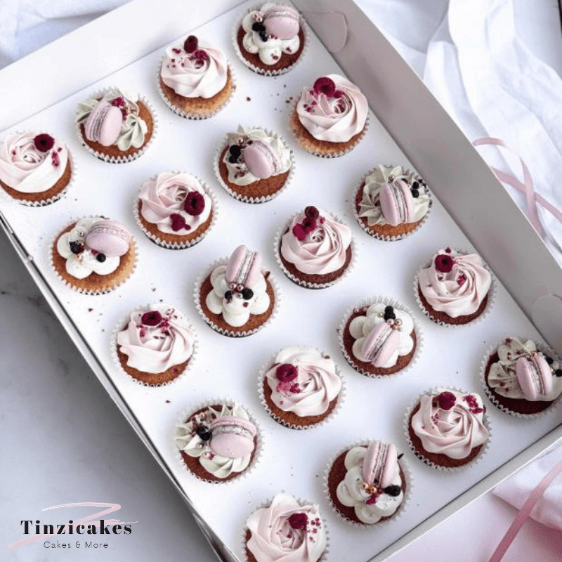 Cupcake-Box für 20 Cupcakes, 46 x 32 x 10 cm, mit Sichtfenster – 10 Stück – Cupcakedozen.nl