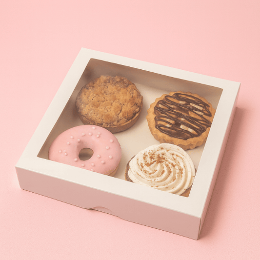 Witte vensterdoos - 25x25x5 (100 st) - Cupcakedozen.nl