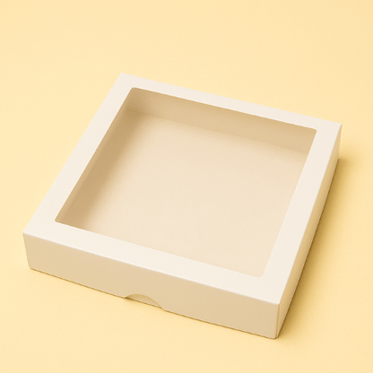 Witte vensterdoos - 25x25x5 (100 st) - Cupcakedozen.nl