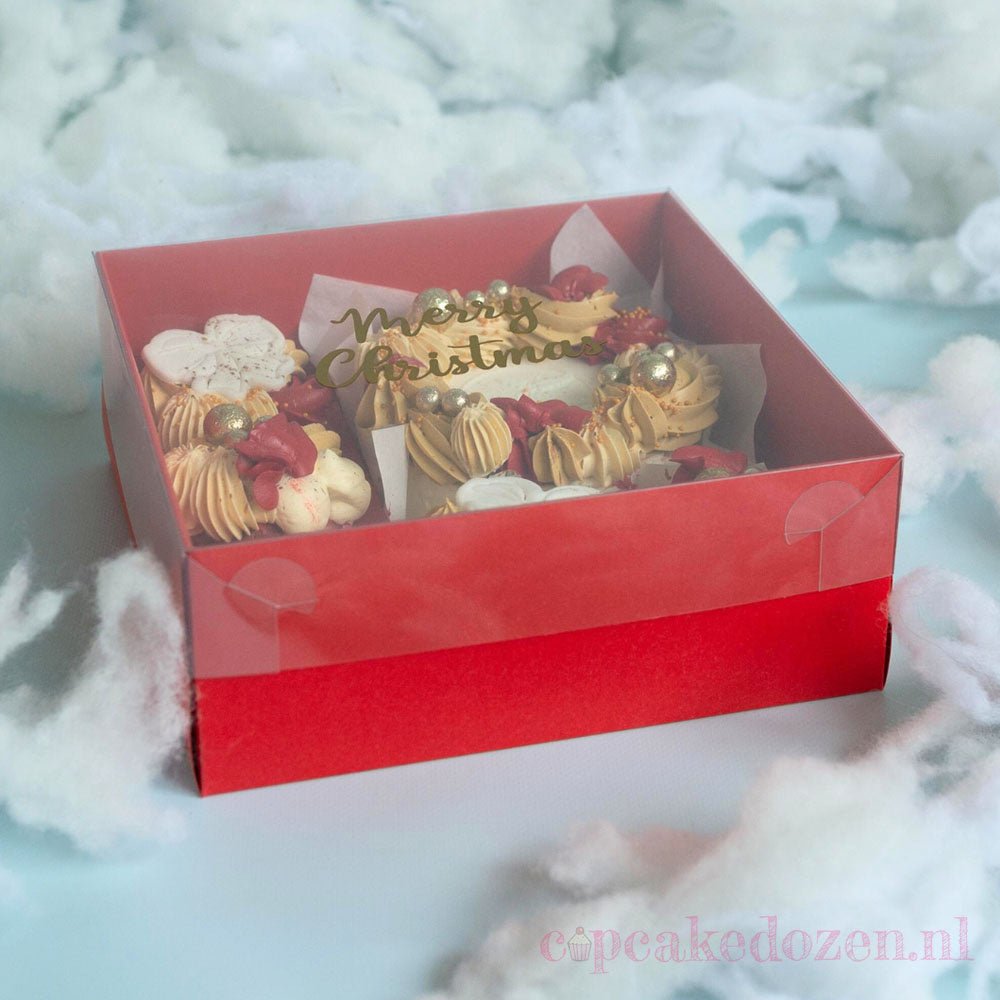 Sweetbox sticker - "Merry Christmas" (5 st) - Cupcakedozen.nl