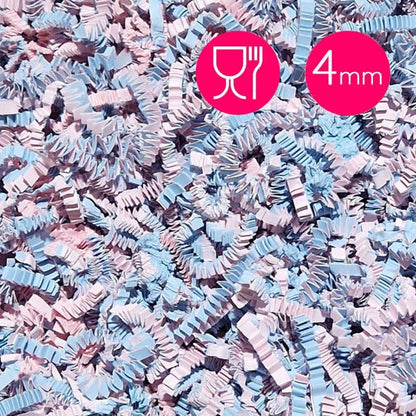 Opvulmateriaal zigzag - mix blauw/roze (1 kg) - Cupcakedozen.nl