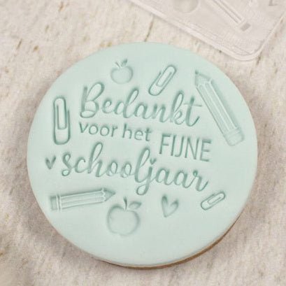 Koekstempel - Bedankt voor het fijne schooljaar - Cupcakedozen.nl