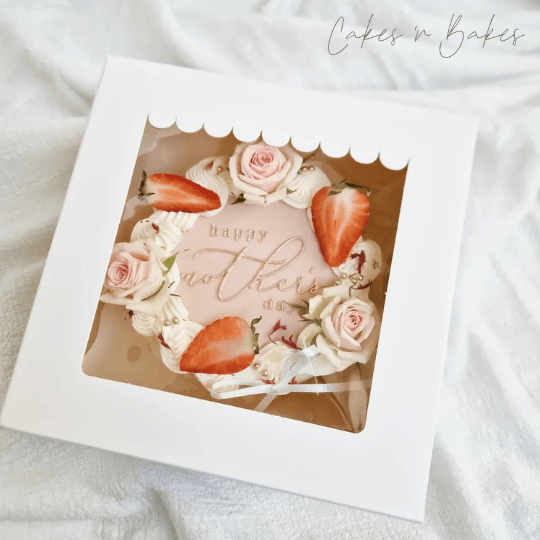 Witte bento doos - luifel (25 st) - Cupcakedozen.nl