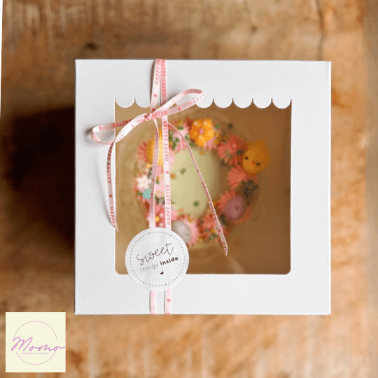 Witte bento doos - luifel (25 st) - Cupcakedozen.nl