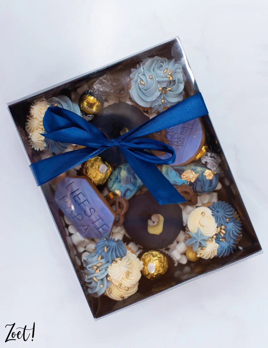 Zwarte sweet box met transparant deksel - Cupcakedozen.nl