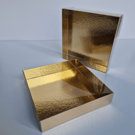 Sweet box goud - 15x15x3 (25 st) - Cupcakedozen.nl