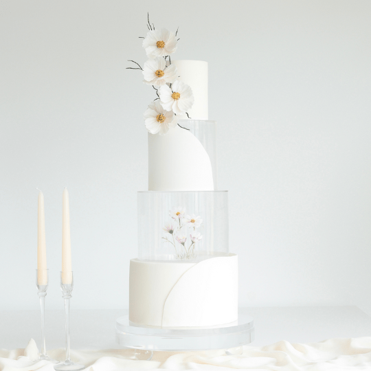Vulbare transparante taartlaag - Cupcakedozen.nl