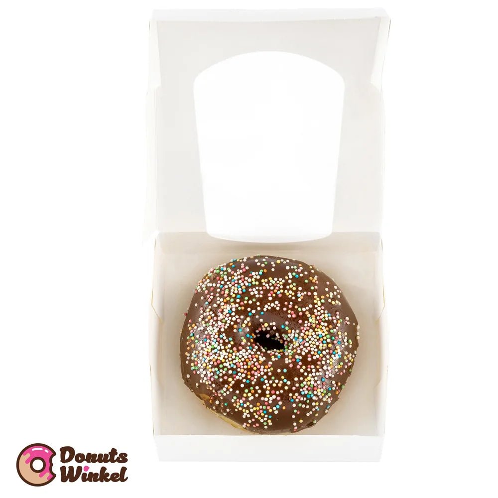 Biologisch wit doosje voor 1 donut (250 st.) - Cupcakedozen.nl