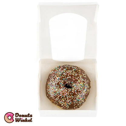Biologisch wit doosje voor 1 donut (250 st.) - Cupcakedozen.nl