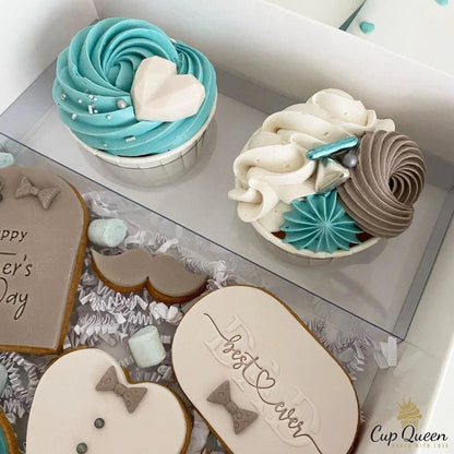 Inlegger voor 2 cupcakes van gerecycled plastic (25 st) - Cupcakedozen.nl