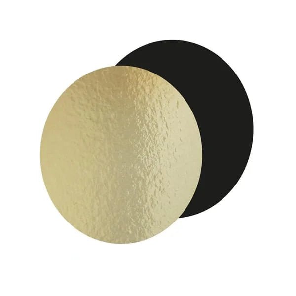 Taartkarton Ø16cm - goud/zwart (100 st) - Cupcakedozen.nl