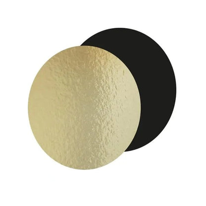 Taartkarton Ø16cm - goud/zwart (100 st) - Cupcakedozen.nl