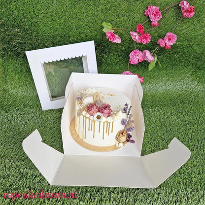 Taartdoos 23x23x15 - luifel - Cupcakedozen.nl