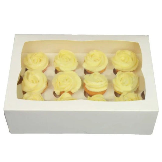 Witte doos voor 12 minicupcakes (25 st.) - Cupcakedozen.nl