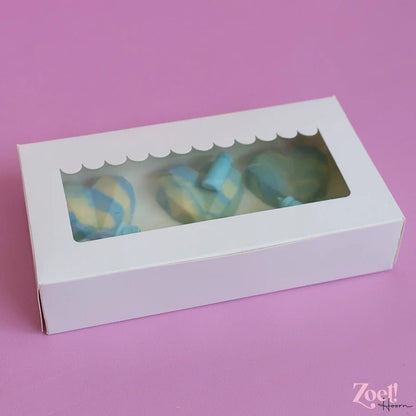 Witte sweet box 23x12,5x5 - luifel (10 st) - Cupcakedozen.nl