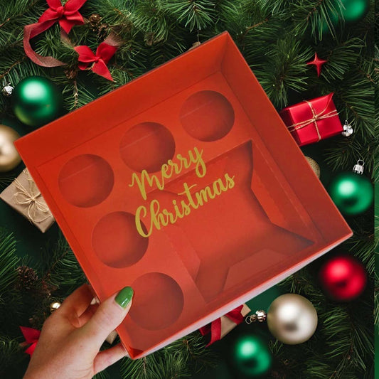 Sweetbox sticker - "Merry Christmas" (5 st) - Cupcakedozen.nl